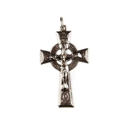 Pack of Three. 3cm Metal Celtic Cross Crucifix. 