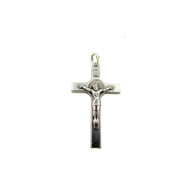 Pack of Three. 3cm Metal St. Benedict Cross Crucifix.