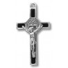Pack of Three. 3cm Metal Black St. Benedict Cross Crucifix.