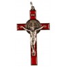 9cm Red St. Benedict Cross Crucifix.