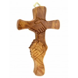 14cm Wood 'Helping Hands 'cross 