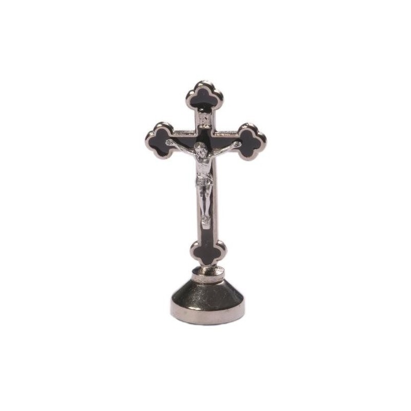 6 cm Ornate Black Standing Crucifix
