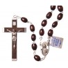 Extra Strong Double Wire Brown Wood Rosary Bead. 