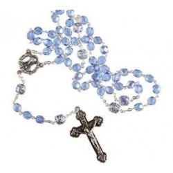Sapphire Blue Rosary Beads.Traditional Rosary Beads.