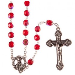Garnet Rosary Beads. Traditional Rosary Beads.