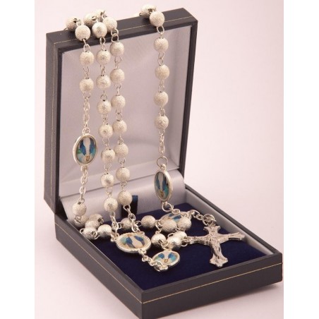 Mraculous Medal Rosary Beads.Supplied in Gift Presentation Case.