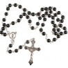 Black Glass Bead Rosary