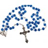 Blue Glass Bead Rosary