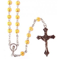 Topaz Glass Bead Rosary