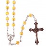 Topaz Glass Bead Rosary