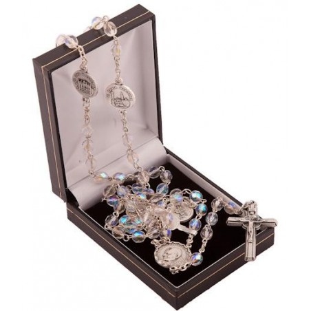 Basilicas of Rome Rosary Beads. Supplied in Gift Presentation Case.