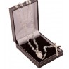 Clear Crystal Glass Rosary Beads. Supplied in Gift Presentation Case.