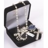 Genuine Mother of Pearl Rosary Beads. Supplied in Gift Presentation Case.