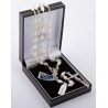 Genuine Mother of Pearl Rosary Beads. Supplied in Gift Presentation Case.
