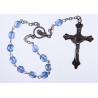 Sapphire Blue Crystal One Decade Rosary Bead.