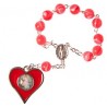 Divine Mercy of Jesus. Medal One Decade Rosary Bead.
