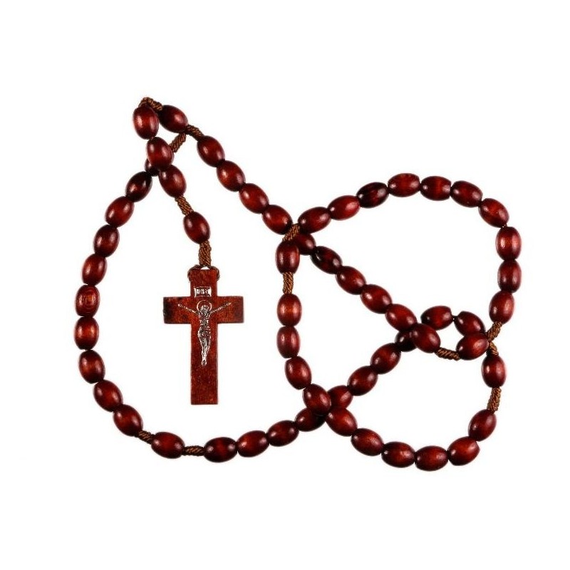 Wood Rosary Bead. Rope Rosary Beads