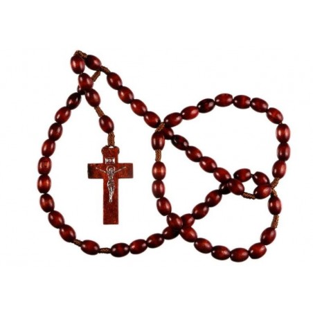 Brown Wood Rosary Bead