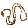 Brown Rope Wood Saints Rosary Bead